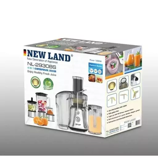 آبمیوه گیری 4 کاره نیولند مدل NEWLAND NL-2930BS