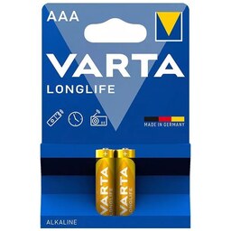 باتری نیم قلمی لانگ لایف پاور وارتا بسته دو عددی VARTA LONGLIFE