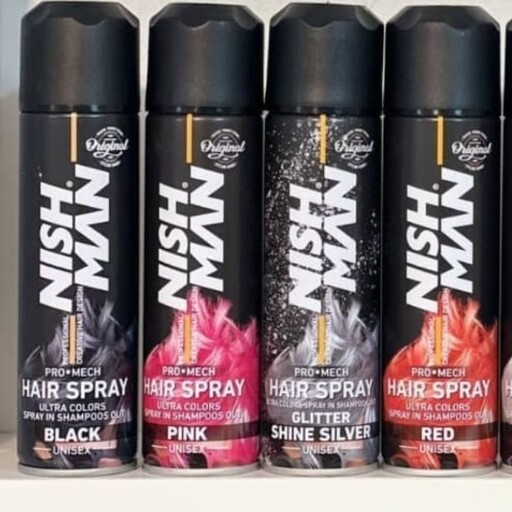 اسپری رنگ مو صورتی نیش من NISHMAN Temporary Hair Colour Spray 150 ml