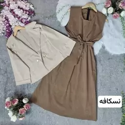 کت و سارافون زنانه تابستانه لنین بیرونی شیک و اسپرت 