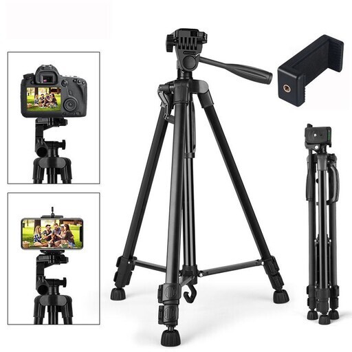 سه پایه گوشی و دوربین مدل tripod 380A ارتفاع پایه 175سانتی متر