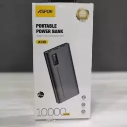 پاور بانک آسپور مدل A330 ظرفیت 10000mah واقعی دارای سه خروجی