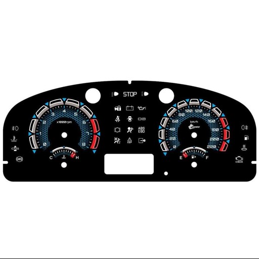 صفحه کیلومتر  پژو داشبورد جدید مدل زنبوری (220تایی) رنگ آبی