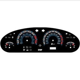 صفحه کیلومتر  پژو داشبورد قدیم مدل زنبوری (220تایی) رنگ آبی