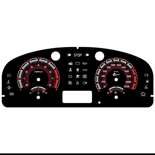 صفحه کیلومتر  پژو داشبورد جدید مدل زنبوری (220تایی) رنگ قرمز