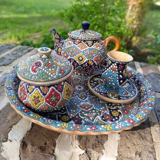 ست چای خوری مینا کاری 