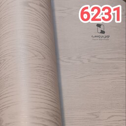 برچسب کابینت طرح چوب برجسته سفید نقره ای ضخیم با پوشانندگی بالا ضخیم کد 6231