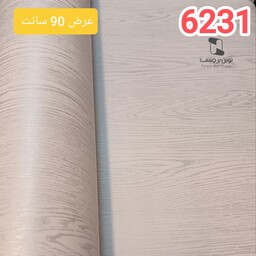 برچسب کابینت طرح چوب برجسته سفید رگه نقره ای ضخیم با پوشانندگی بالا ضخیم کد 6231