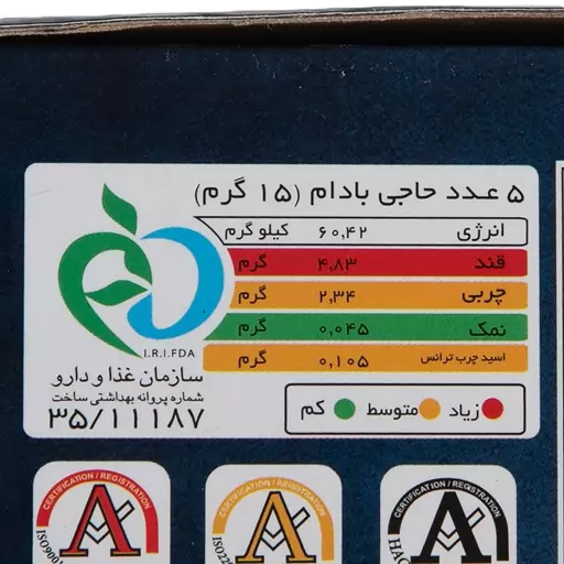 حاجی بادام شیررضا، 700 گرمی