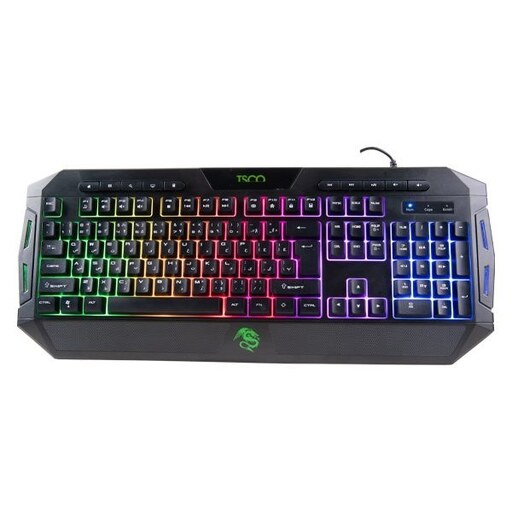 کیبورد گیمینگ تسکو مدل TK 8124، سوییچ ممبران، Full-Size، نورپردازی RGB LED