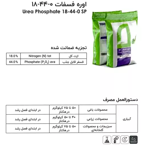کود اوره فسفات (0-44-18) جنوبگان 25 کیلویی