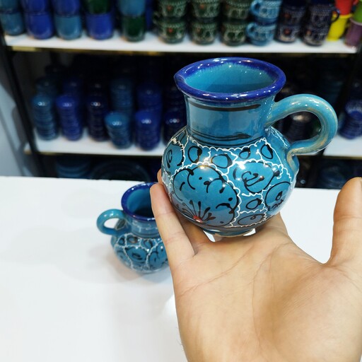 سس خوری سفالی طرح دار(رنگ ثابت)