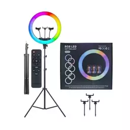 رینگ لایت MJ18 RGB به همراه سه پایه