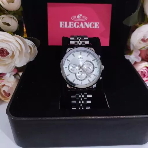 ساعت مچی مردانه  الگانس ELEGANCE plus  طرح سه موتور ژاپن 