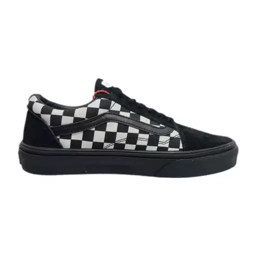 کتونی ساق کوتاه مشکی سفید شطرنجی ونس vans