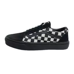 کتونی ساق کوتاه مشکی سفید شطرنجی ونس vans