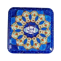 مسقطی ترکیبی جعبه فلزی مینا آبی ترنج - 400 گرم