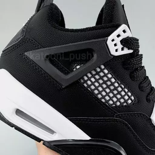 کفش جردن Nike Jordan 4 مردانه رنگ مشکی سفید 37 تا 40 ( کتونی جردن - جردن 4 - jordan 4 - کفش ایر جردن -4 air jordan )