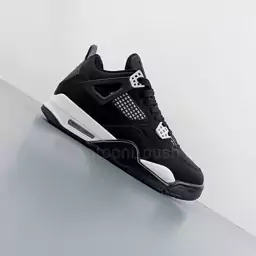 کفش جردن Nike Jordan 4 مردانه رنگ مشکی سفید 37 تا 40 ( کتونی جردن - جردن 4 - jordan 4 - کفش ایر جردن -4 air jordan )