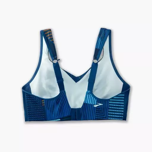 نیم تنه ورزشی زنانه بروکس مدل Brooks Convertible Sports Bra آبی طرح دار