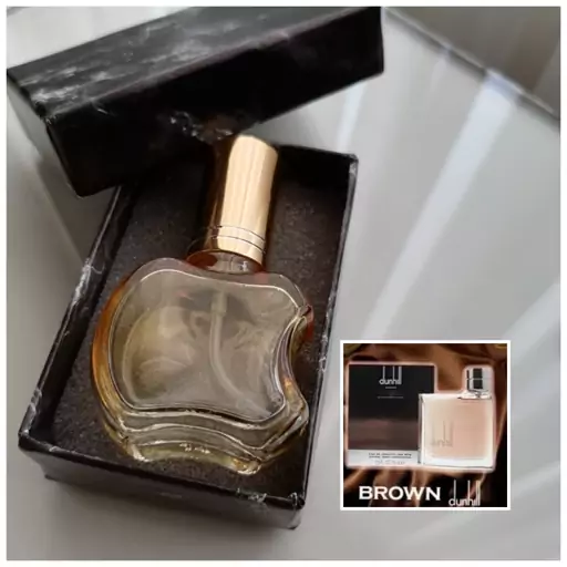 عطر دانهیل قهوه ای مردانه درجه یک 10 گرمی همراه با شیشه آنتیک و جعبه هدیه 