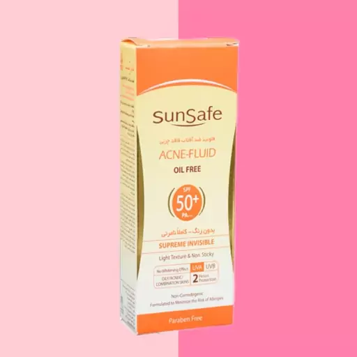 ضد آفتاب فاقد چربی بی رنگ spf50 حجم 50 میلی سان سیف