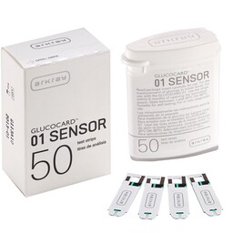 نوار تست قند خون آرکری مدل Glucocard-01 Sensor بسته 50 عددی 