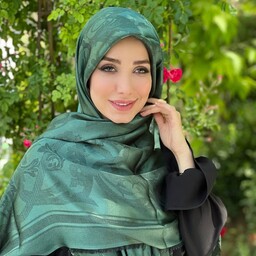 روسری ژاکارد جدید طرح ترمه گل لمه دار قواره 140 بارنگ بندی های متنوع 