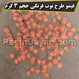 فیمو طرح توت فرنگی ظرف 3 گرمی