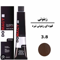 رنگ مو قهوه ای زیتونی تیره دوماسی DOMACYسری زیتونی شماره 3.8 