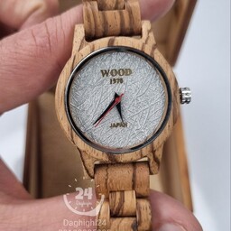 ساعت مچی چوبی فانتزی برند Wood 1970 فانتزی داخل سفید