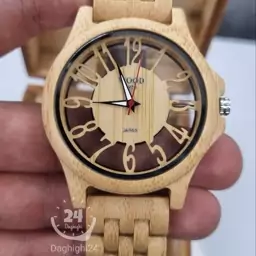 ساعت مچی چوبی فانتزی برند Wood 1970 طرح ساعتی