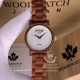 ساعت مچی چوبی فانتزی برند Wood 1970 داخل سفید