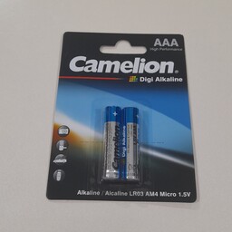 باتری  نیم قلمی آلکالاین کملیون Camelion AAA باطری نیم قلم Alkaline آلکاین اورجینال اصلی  2 عددی کیفیت عالی 1.5 ولت 1.5V