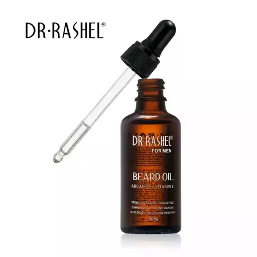 روغن ریش دکتر راشل 50میل اورجینال DR.RASHEL Argan Oil and Vitamin E Men Beard Oil