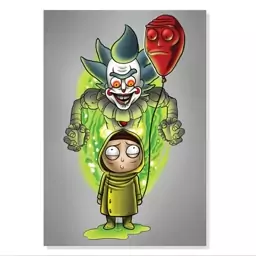 تابلو. شاسی طرح انیمیشن ریک و مورتی Rick and Morty IT مدل M0378