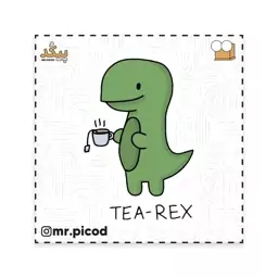 استیکر مستر پیکد طرح دایناسور TEA-REX کد PCD-ST1310