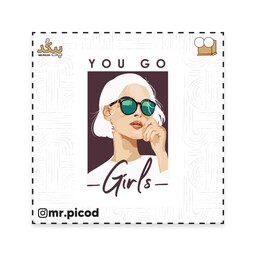 استیکر مستر پیکد طرح You Go Girls کد PCD-ST1041