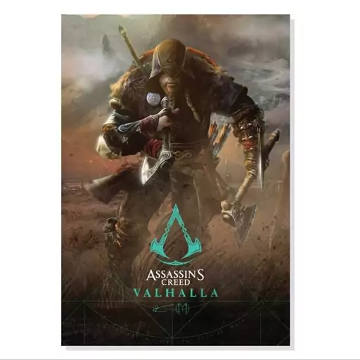 تابلو. شاسی طرح گیمینگ کیش قاتل Assassins Creed Valhallaمدل M0117