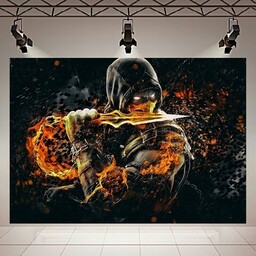 پوستر طرح گیم مدل Scorpion Mortal Kombat کد AR15360