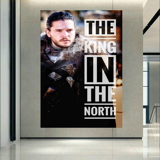 تابلو شاسی طرح جان اسنوبازی تاج و تخت مدل The Kingin The North کد AR1126