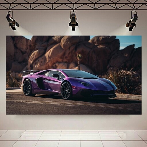 تابلو شاسی طرح ماشین مدل لامبورگینی Aventador کد AR2300