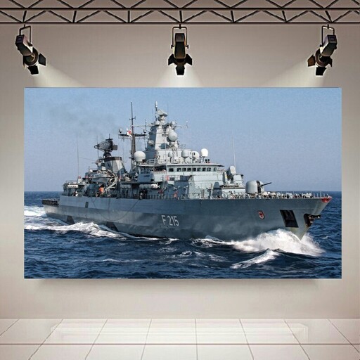 تابلو شاسی طرح کشتی جنگی مدل Bandenburg F215 German Frigate کد AR1161