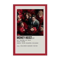 پوستر مدل سریال خانه کاغذی سرقت پول Money heist کد 677