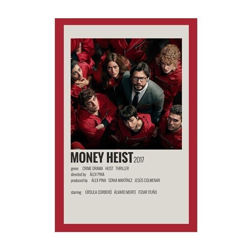 پوستر مدل سریال خانه کاغذی سرقت پول Money heist کد 677