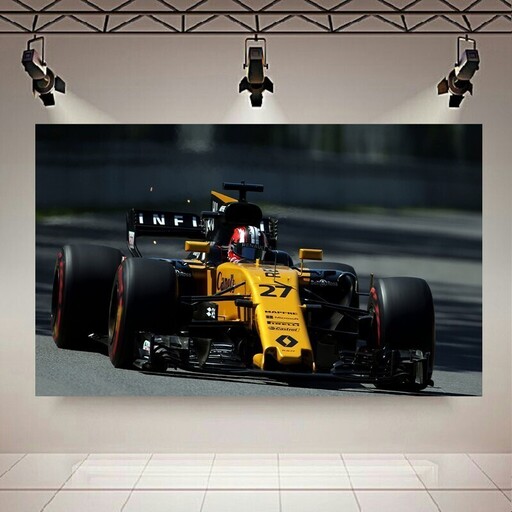 تابلو شاسی طرح ماشین فرمول یک مدل Formula 1 Renault RS17 کد AR1137