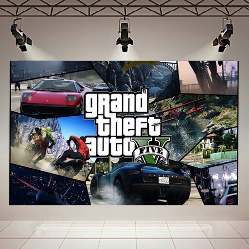 پوستر طرح GAME مدل GTA V کد AR3040