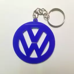 جاسوئیچی طرح لوگو فولکس واگن (Volkswagen)، مدل 1، جنس پلکسی ضد آب، در ابعاد 6 در 5.5 سانتی متر و ضخامت 3 میل