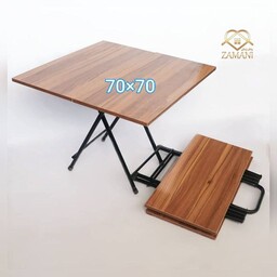 میز چوبی چهار گوش کتابی 70 در 70 