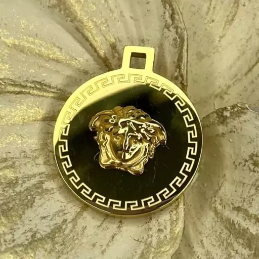 گردنبند و پلاک طرح ورساچ versace استیل درجه یک رنگ ثابت